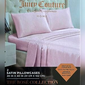 🩷 Juicy Couture Rosé Collection Satin Pillowcases King & Standard Sizes